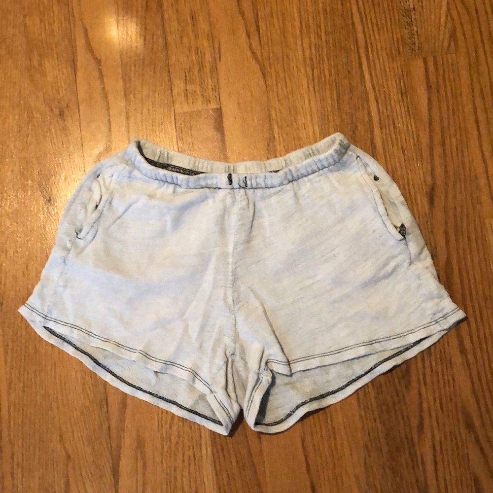 Gray-blue pajama shorts